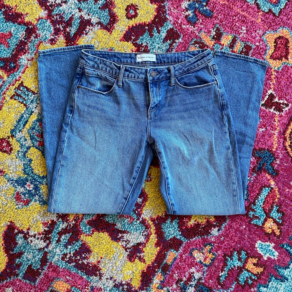 Articles Of Society Blue Straight Leg Jeans